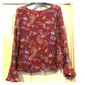 Long sleeve, light flower shirt